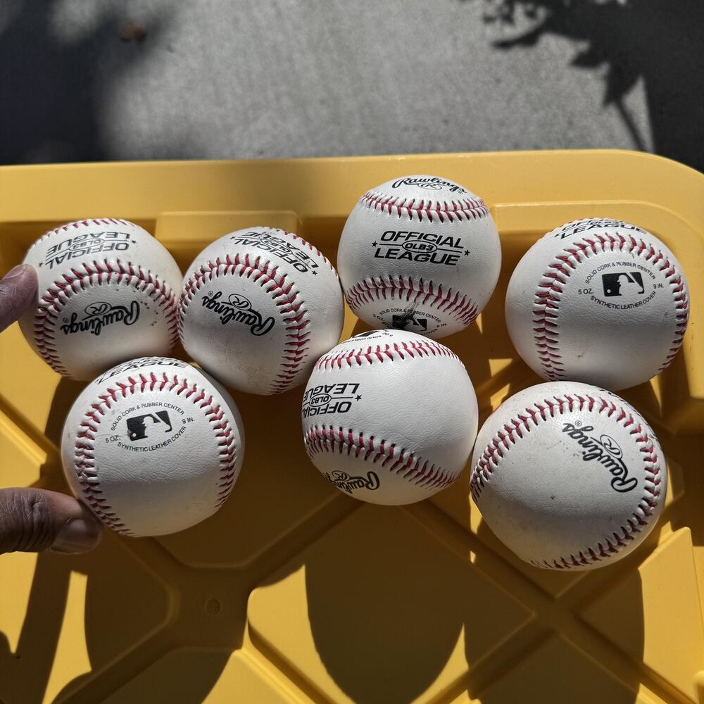 Rawlings Official League OLB3 Baseballs Set of 7 9in 5oz Synthetic Practice Ball